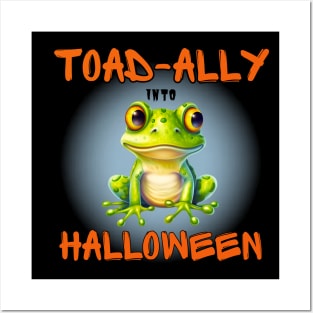 Cute 2023 Halloween frog toad "Toadily into Halloween" Posters and Art